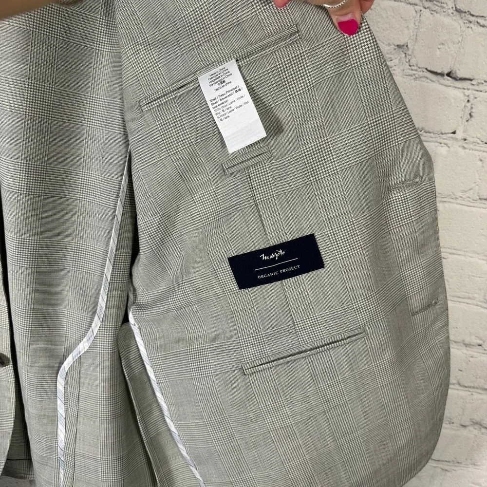 J.Crew Kenmare Blazer Italian Organic Wool‎ Marzotto Grey Glen Plaid Suit Jacket